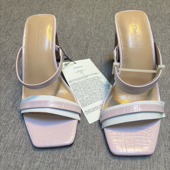 The Drop Women's Avery Square Toe Two Strap High Heeled Sandal - Picture 2 of 8